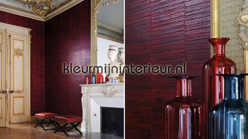 Anguille diep blauw wallcovering VP-424-09 animal skins Elitis